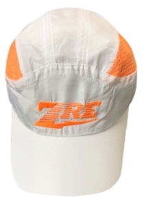White ZRE Hat With Orange Logo FREE SHIPPING