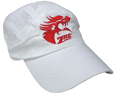 White ZRE Dragon Paddle Hat-Red Dragon Logo FREE SHIPPING