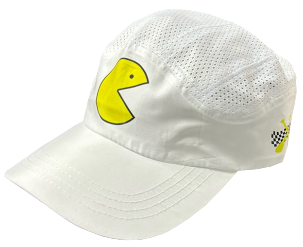 White PacMan Hat w/ Yellolw Logo FREE SHIPPING