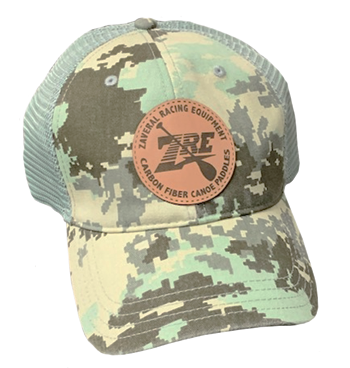 Digital Camo Truckers Hat with Round Leather ZRE Logo FREE SHIPP